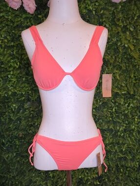 Daniel Cremieux Coral Pink Underwire Bikini Set
